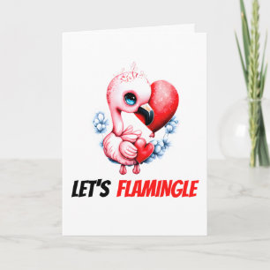 Flamingo pun   Niedliche Flamingo-Flamingo-beste F Feiertagskarte