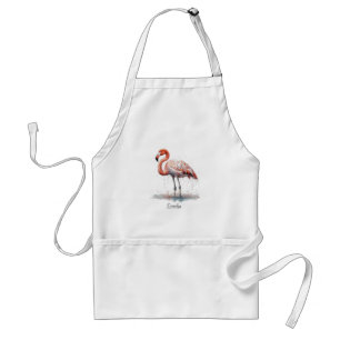Flamingo-Radiance: Wasserfarben-Flamingo, individu Schürze