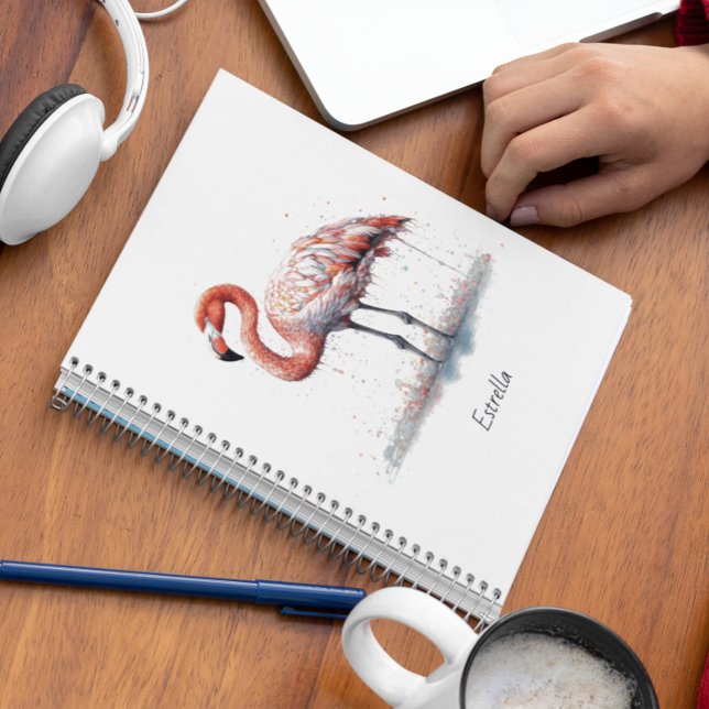 Flamingo Radiation: Tropische Wasserfarbe Notizblock (Von Creator hochgeladen)