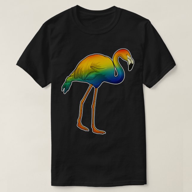 Flamingo Rainbow T-Shirt (Design vorne)