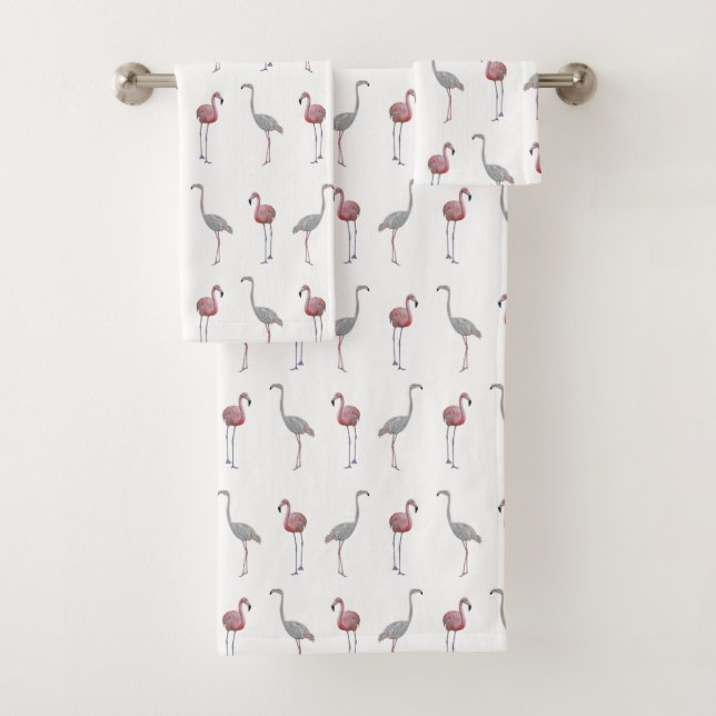 Flamingo-Raserei-Badezimmer-Tuch-Set Badhandtuch Set (Insitu)