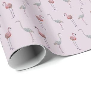 Flamingo-Raserei-Packpapier (staubiges Rosa) Geschenkpapier