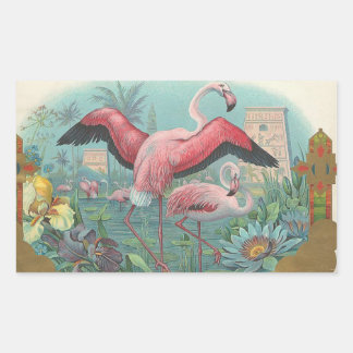 Flamingo Rechteckiger Aufkleber