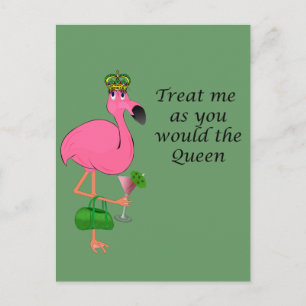 Flamingo Recipe Card Postkarte