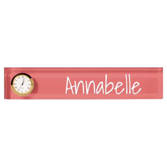 Flamingo Red Namensplakette (Vorderseite)