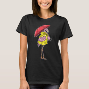 Flamingo Regenschirm T-Shirt
