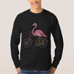 Flamingo Reiten Ein Fahrrad Cool Biker T-Shirt