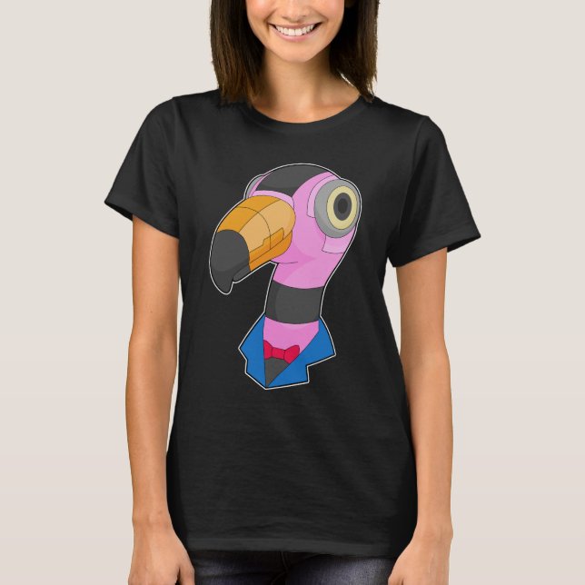 Flamingo Robot T-Shirt (Vorderseite)
