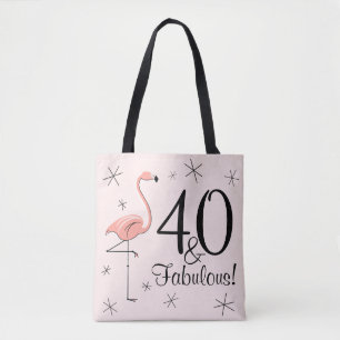 Flamingo Rosa '40 und Fabelhaft!' Überall-Tragetas