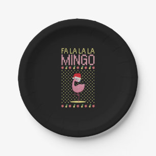 Flamingo rosa bestechen Weihnachten Pappteller