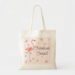 Flamingo-rosa "fabelhafter Freund!" Taschentasche Tragetasche