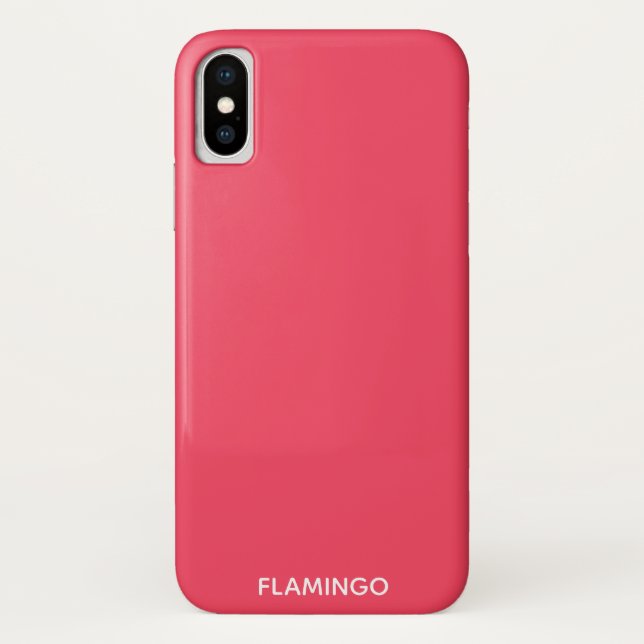 Flamingo rosa Farbname Case-Mate iPhone Hülle (Rückseite)