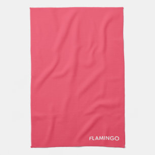 Flamingo rosa Farbname Geschirrtuch