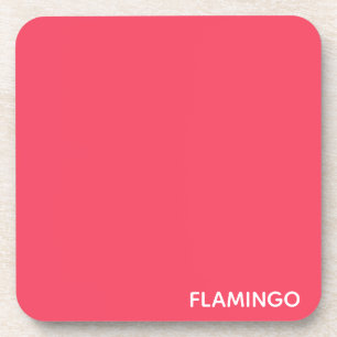 Flamingo rosa Farbname Getränkeuntersetzer