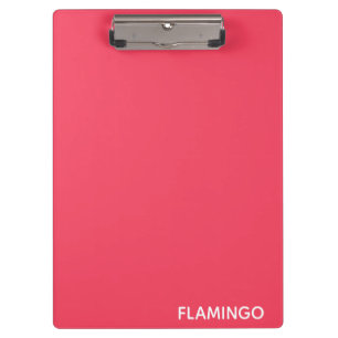 Flamingo rosa Farbname Klemmbrett