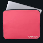 Flamingo rosa Farbname Laptopschutzhülle<br><div class="desc">Flamingo rosa Farbname</div>
