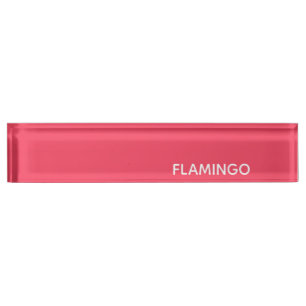Flamingo rosa Farbname Namensplakette