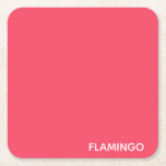 Flamingo rosa Farbname Rechteckiger Pappuntersetzer<br><div class="desc">Flamingo rosa Farbname</div>