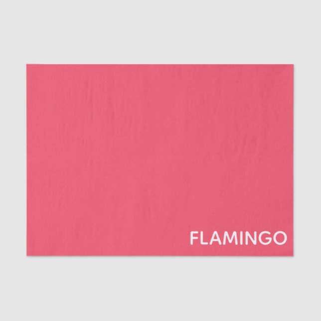 Flamingo rosa Farbname Seidenpapier (Vorderseite)