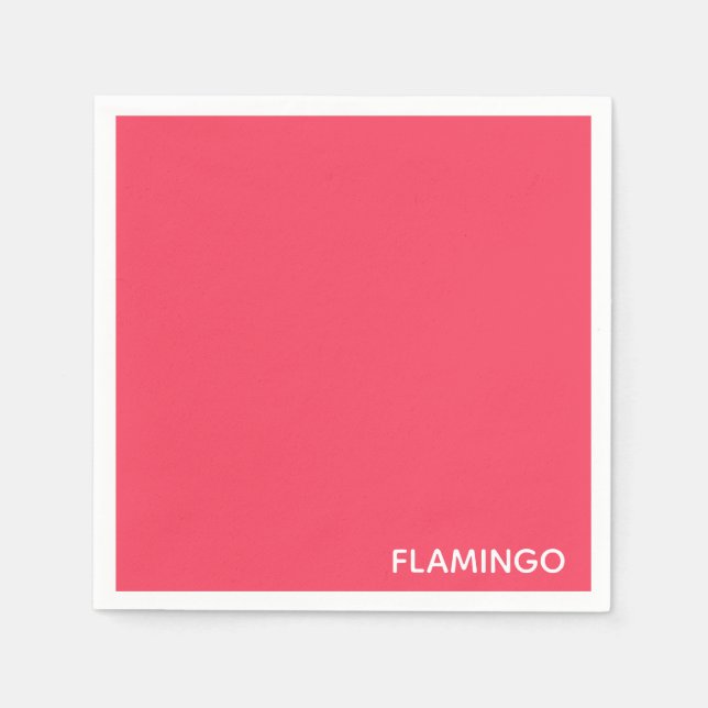Flamingo rosa Farbname Serviette (Vorderseite)