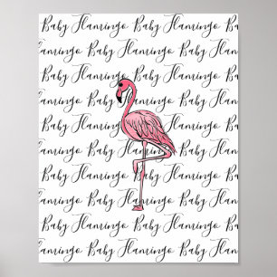 Flamingo Rosa Flamingo, rosa tropischer Vogel Poster