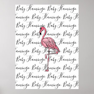 Flamingo Rosa Flamingo, rosa tropischer Vogel Poster