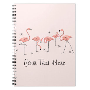 Flamingo-rosa Gruppen-Textnotizbuch Notizblock