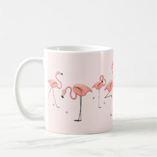 Flamingo-rosa Linie Tasse