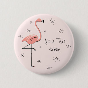 Flamingo-rosa "Text" Knopf Button