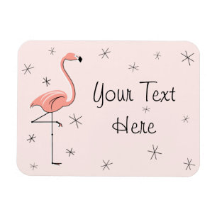 Flamingo-Rosa-Text-Magnet flexibel Magnet