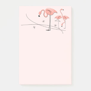 Flamingo-rosa Trio 3 Post-it Klebezettel