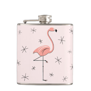 Flamingo-Rosa umhüllte Flasche Flachmann
