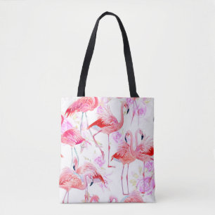 Flamingo Rose: Watercolor Bird Floral