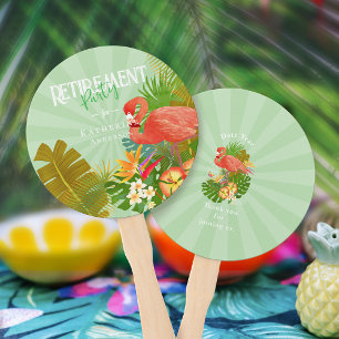 Flamingo-Ruhestand Green Fächer