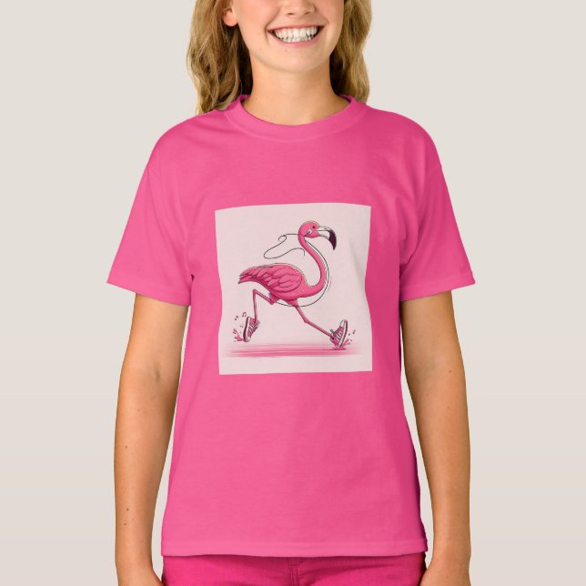 Flamingo Run Shoes Mark Girls' T - Shirt (Vorderseite)