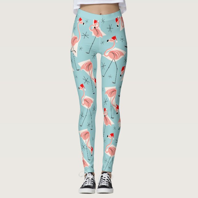 Flamingo-Sankt-Blau-Leggings Leggings (Vorderseite)