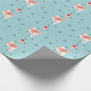 Flamingo-Sankt-Blau-Packpapier Geschenkpapier