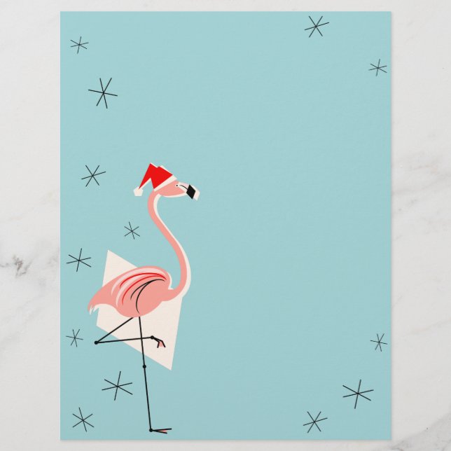 Flamingo Santa Blue Letterhead (Vorderseite)