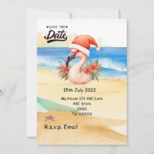 Flamingo Santa Claus Weihnachten im Juli