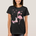 Flamingo Santa Clause Christmas Hawaiian T-Shirt<br><div class="desc">Flamingo Santa Clause Christmas Hawaiian</div>