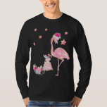 Flamingo Santa Clause Christmas Hawaiian T-Shirt<br><div class="desc">Flamingo Santa Clause Christmas Hawaiian</div>