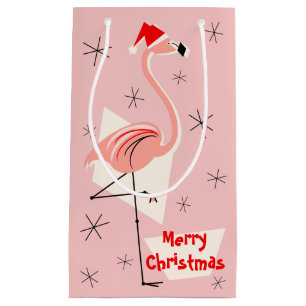 Flamingo Santa Pink Frohe Weihnachten klein Kleine Geschenktüte