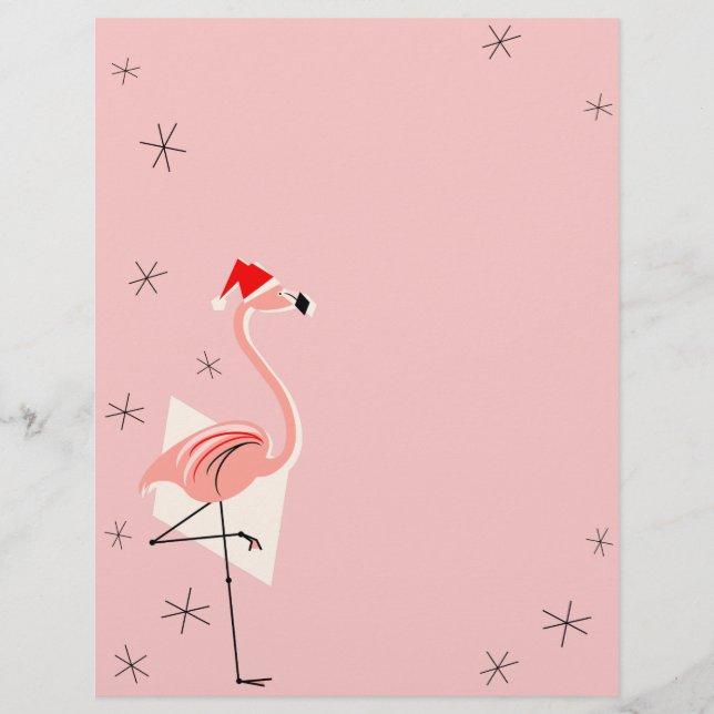 Flamingo Santa Pink Letterhead (Vorderseite)