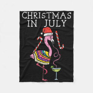 Flamingo Santa Weihnachten im Juli Lustiges Sommer Fleecedecke