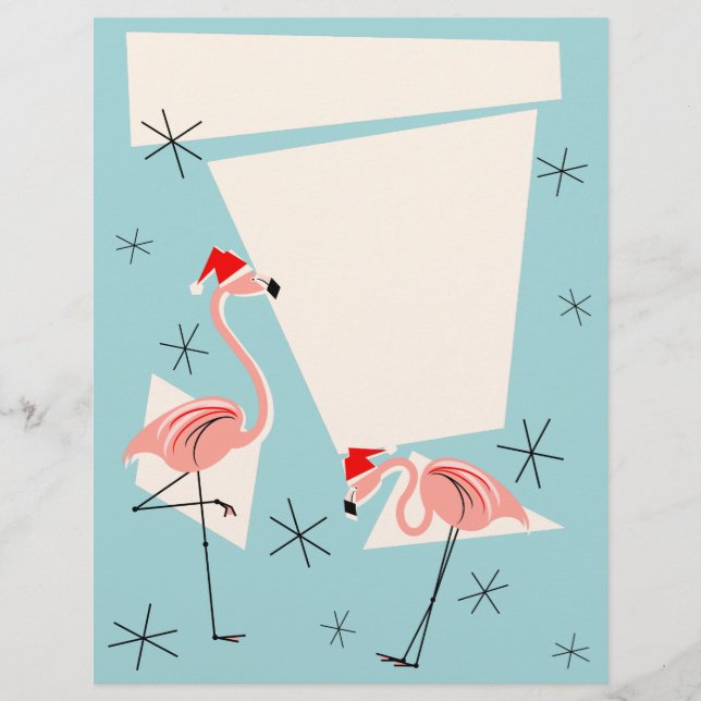 Flamingo Santas Blue Letterhead (Vorderseite)