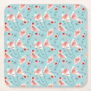 Flamingo Santas Blue Multi Untersetzer Platz