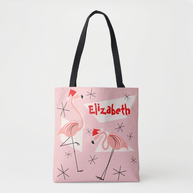 Flamingo Santas Pink Name überall (Vorderseite)