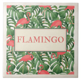 Flamingo-Schild Fliese