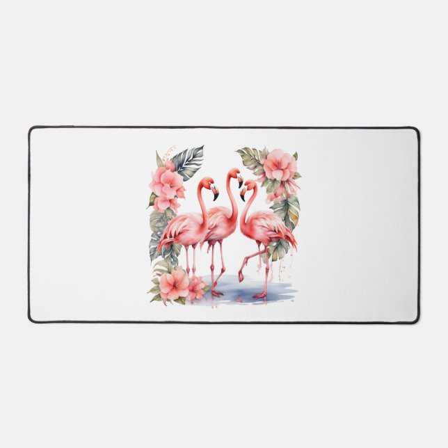 Flamingo Schreibtischunterlage (Vorderseite)