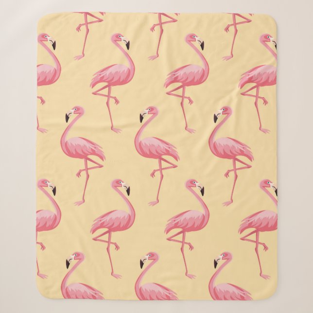 Flamingo seamless pattern background. Pink flaming Sherpadecke (Vorderseite)